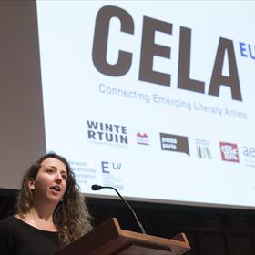Noortje Kessels van Wintertuin presenteert het nieuwe Europese talentontwikkelingstraject CELA: Connecting Emerging Literary Artists. Aan de eerste editie doen 22 literair vertalers, 18 schrijvers en 5 literatuurprofessionals mee uit België, Italië, Nederland, Portugal, Roemenië en Spanje. 